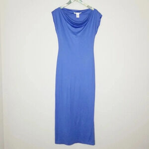 Diane Von Furstenberg Silk Blend Blue Blue Maxi Dress 4